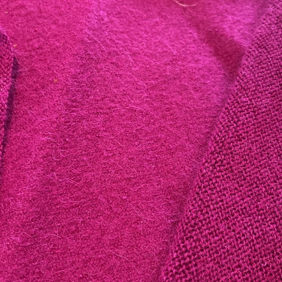 Beyond Threads Asymmetric Alpaca Merino Wool Cardigan Jacket Purple Sz M *FLAW - Picture 8 of 12